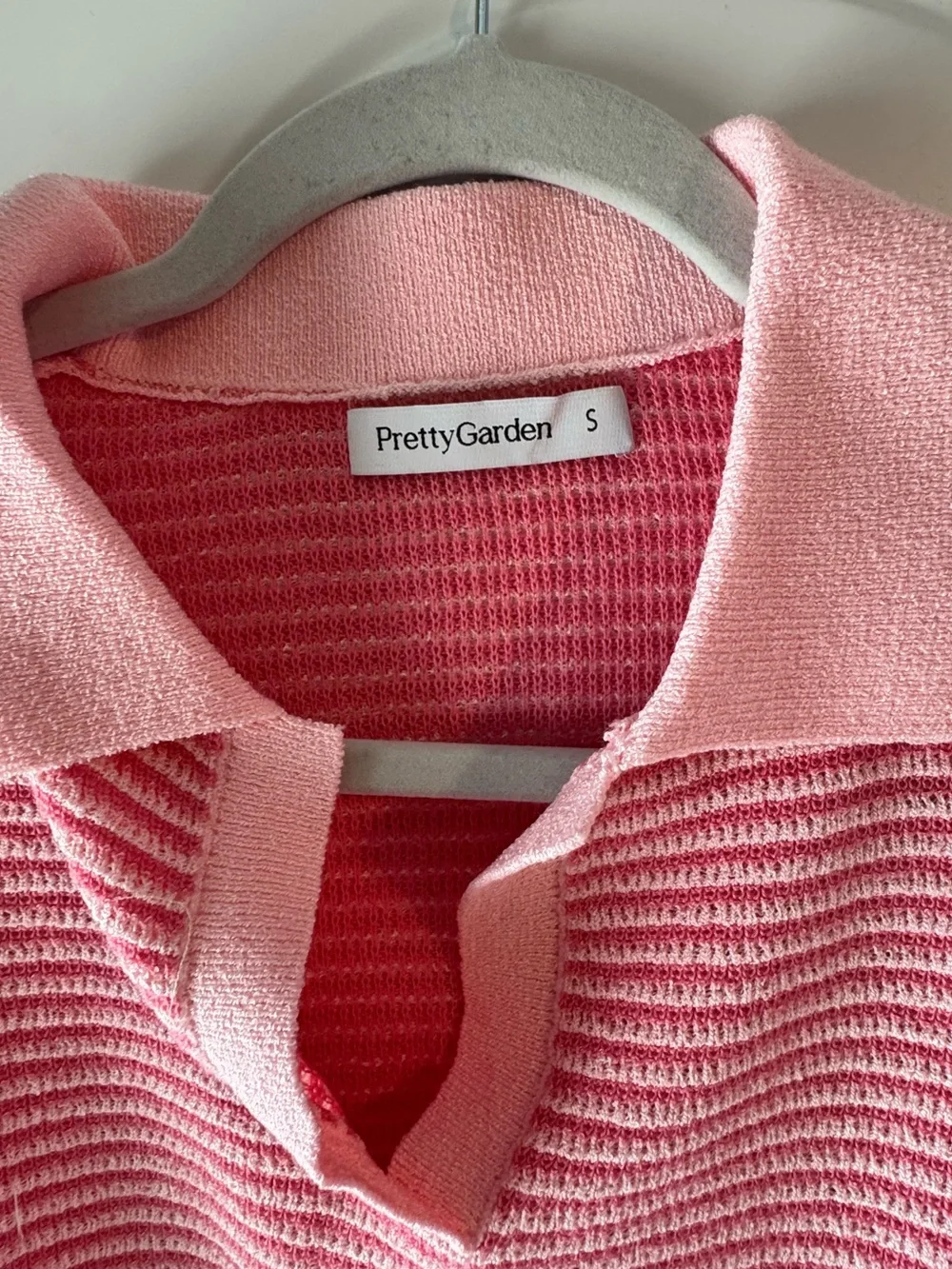 Pretty Garden Striped Pink Knit Lounge Matching Set